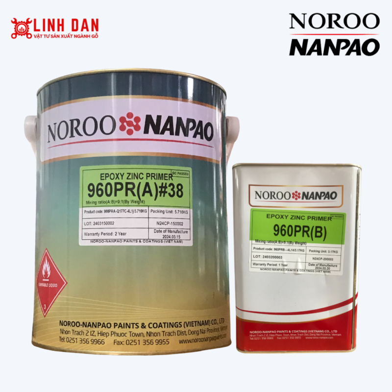 sơn lót epoxy giàu kẽm chống rỉ noroo nanpao 960pr