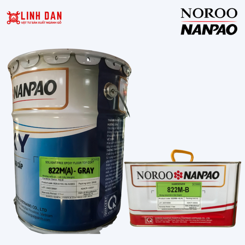 sơn epoxy lớp giữa sàn bê tông noroo nanpao 822m