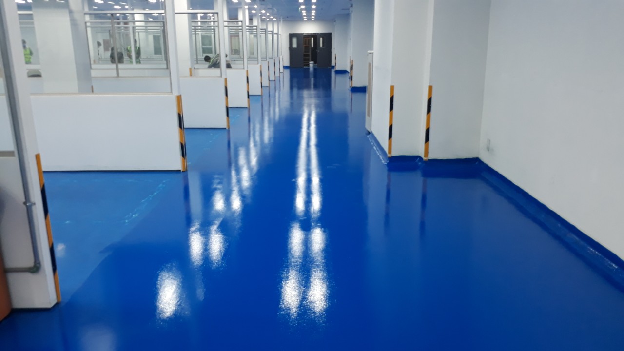 sơn sàn epoxy cho nhà máy hóa chất