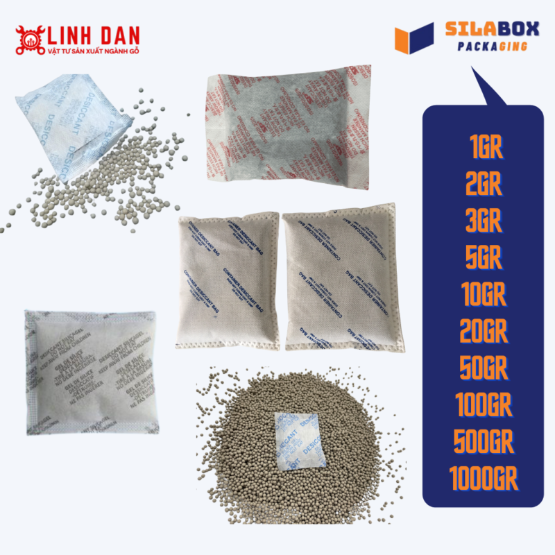 Gói hút ẩm clay desiccant Silabox