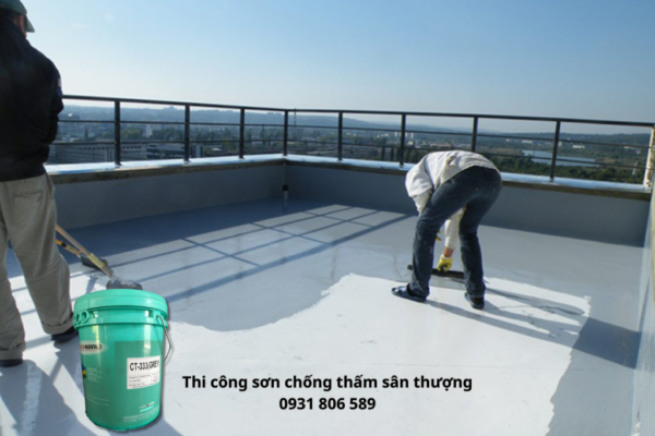 thi công sơn chống thấm sân thượng