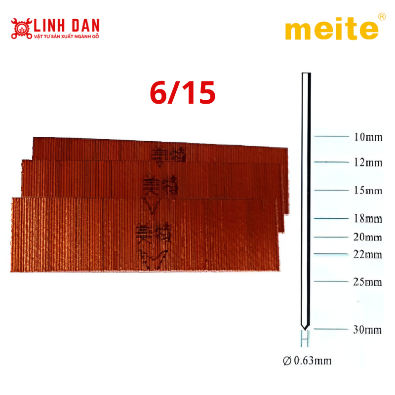 Đinh chỉ Meite màu đồng 6/15