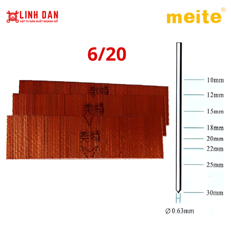 Đinh chỉ Meite màu đồng 6/20