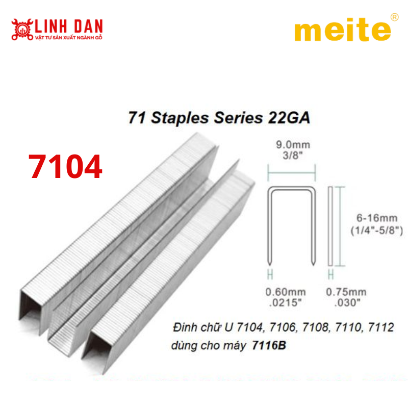 Đinh U71 chữ U Meite 7104