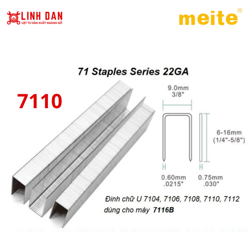 Đinh U71 chữ U Meite 7110