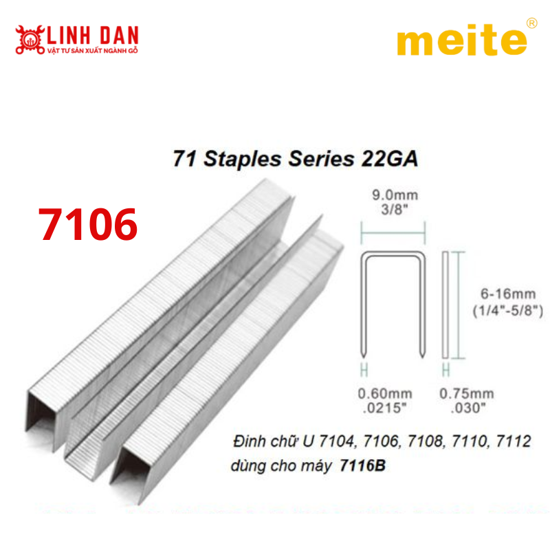 Đinh U71 chữ U Meite 7106