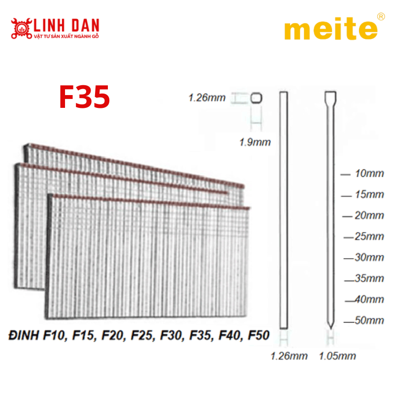 Đinh thẳng công nghiệp Meite F35