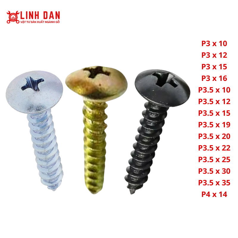 vít gỗ đầu tròn răng nhuyễn