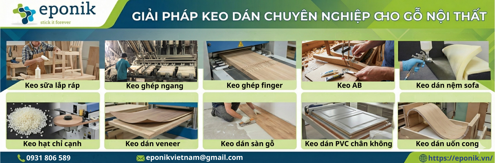 keo dán eponik trong ngành gỗ nội thất